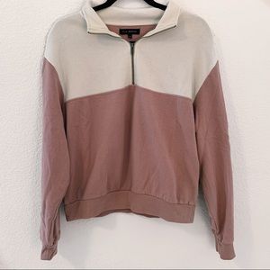 pacsun la hearts colorblock quarter zip